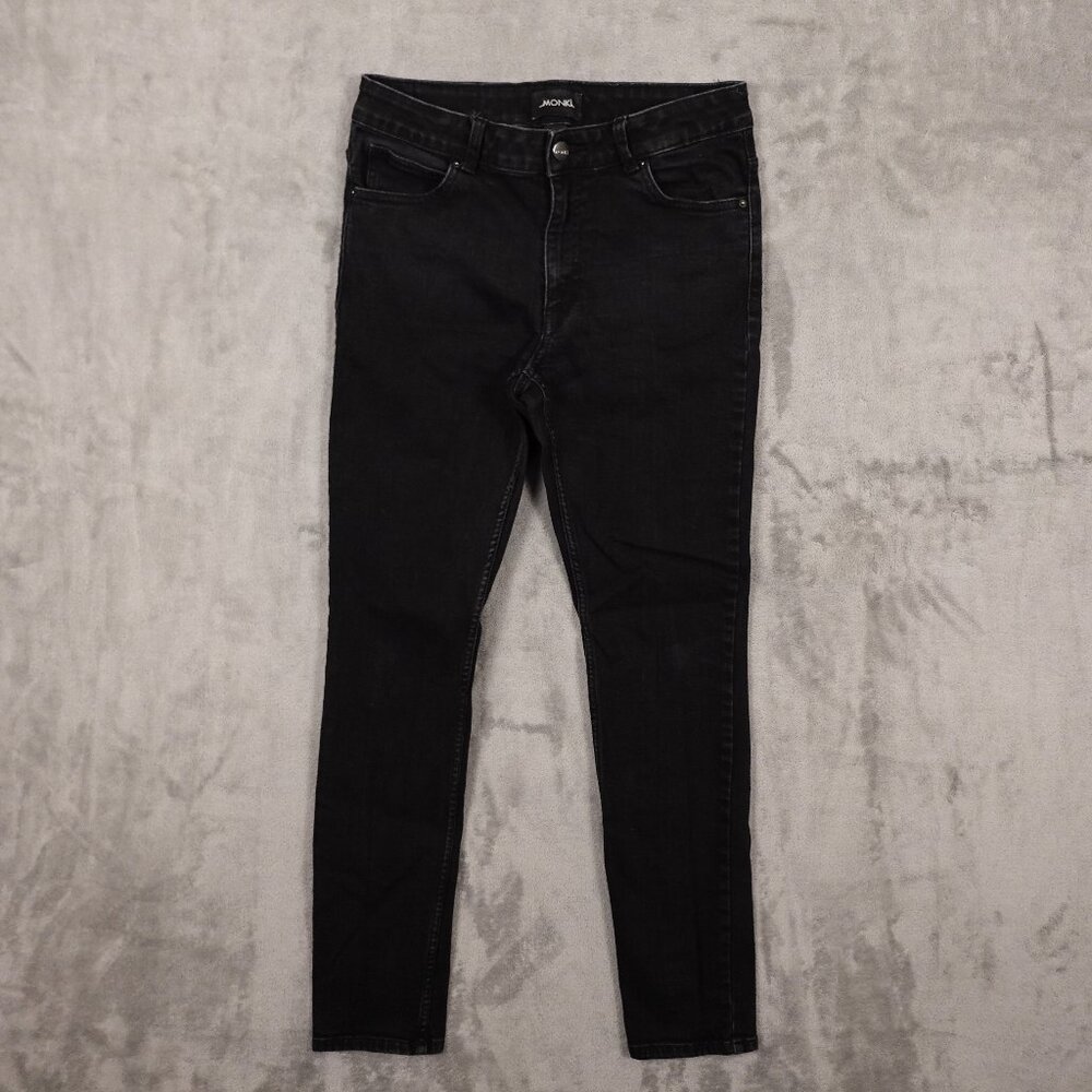 Monki Jeans high rise skinny women's‎ 27 black denim